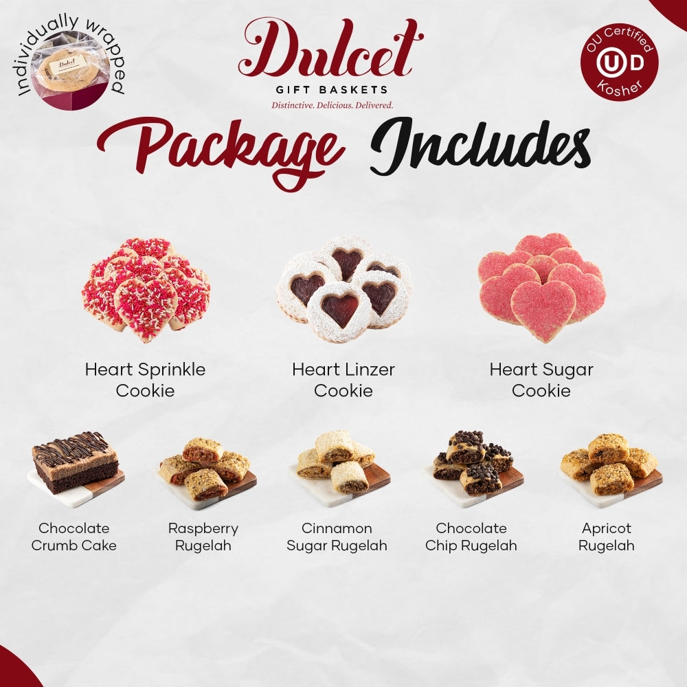 Classic Heart Sugar Cookies Gift Basket