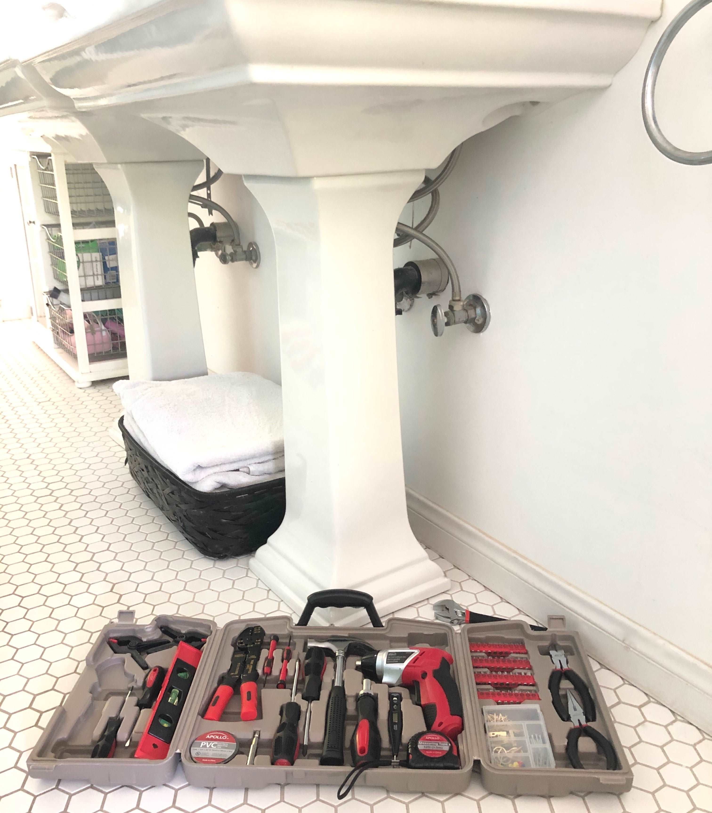 161 Piece Household Tool Kit with Convenient 3.6 Volt Lithium Ion Cordless Screwdriver - DT0739