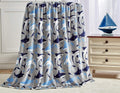Soft Fleece Throw Blanket 50x60 – Lightweight Cozy Bed Couch Sofa Blanket for All Seasons