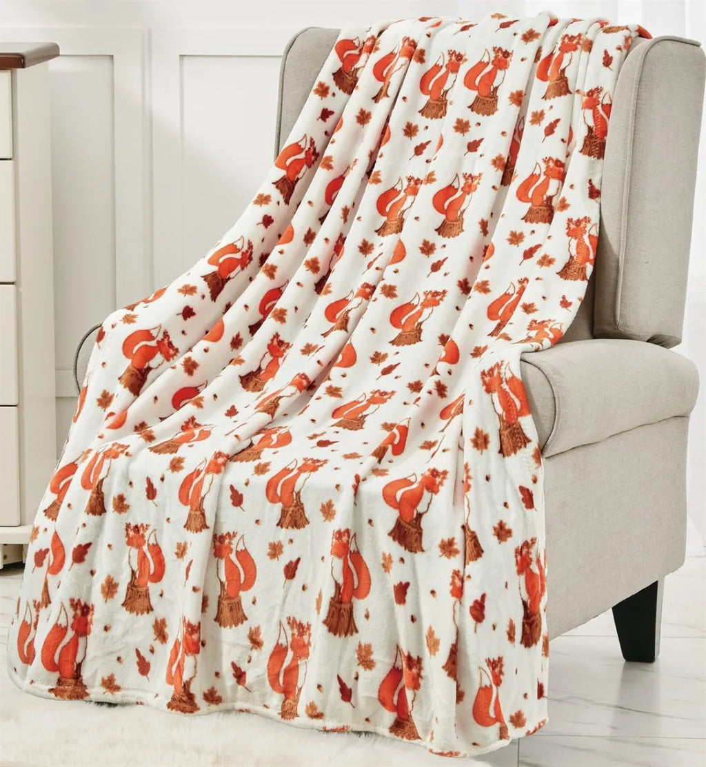 Soft Fleece Throw Blanket 50x60 – Lightweight Cozy Bed Couch Sofa Blanket for All Seasons