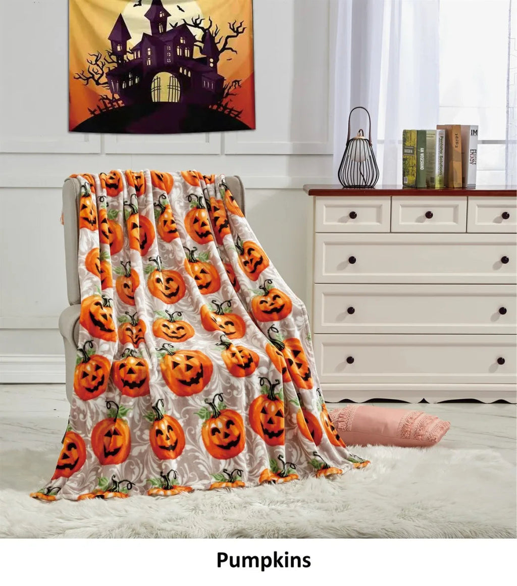 Soft Fleece Throw Blanket 50x60 – Lightweight Cozy Bed Couch Sofa Blanket for All Seasons