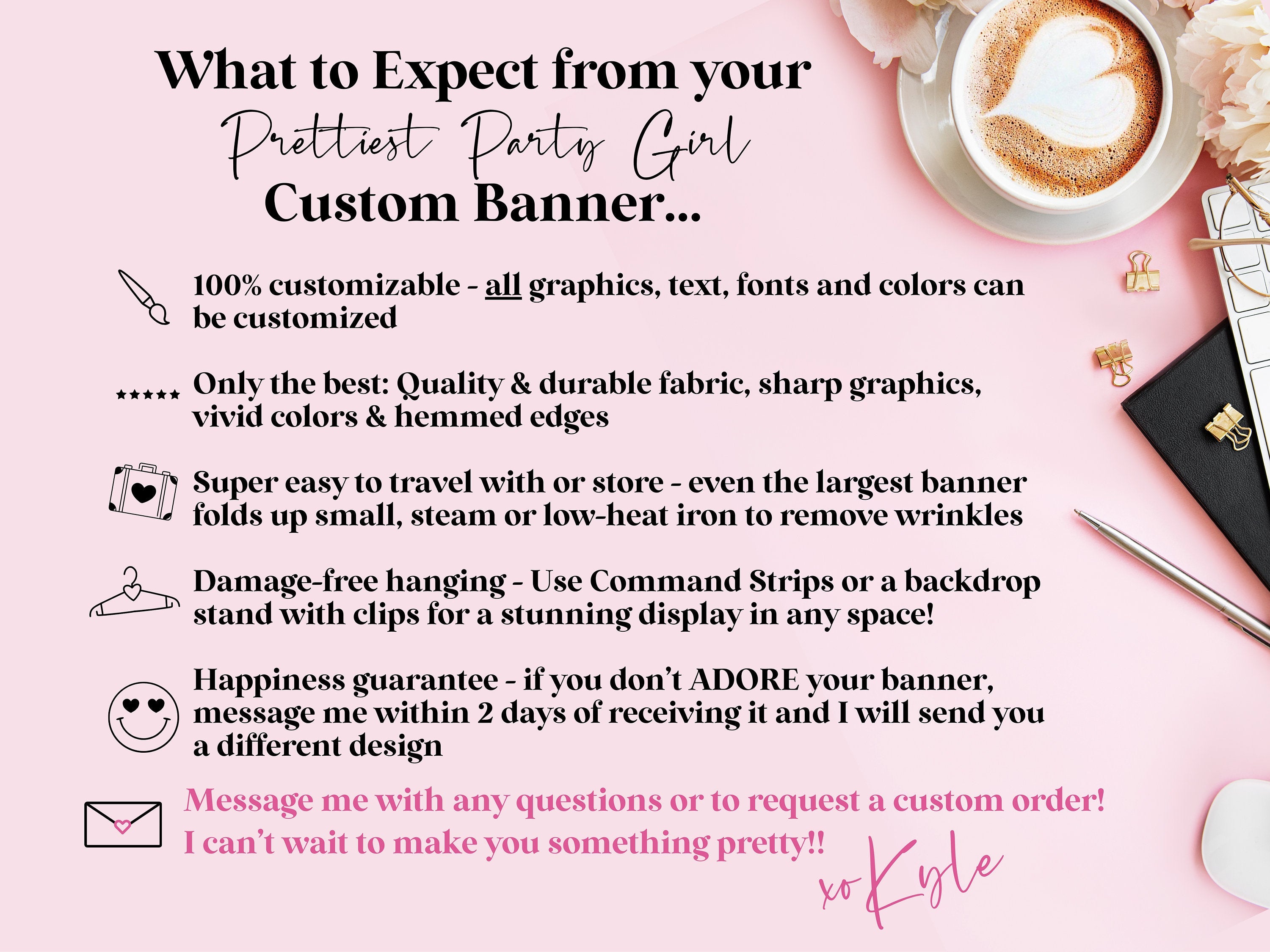 Baby in Bloom Baby Shower Custom Banner Backdrop